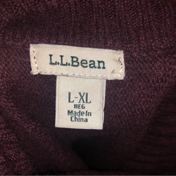 Ll bean ladies wool mix turtleneck sweater size l-xl - Picture 6 of 7